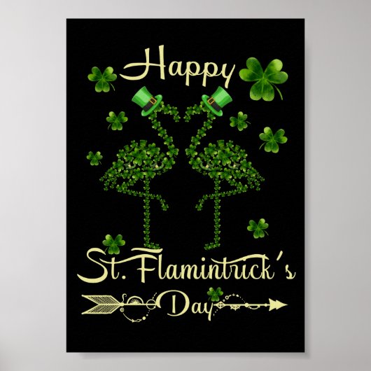 6 Süße Patrick Geschenk Glücklicher St Flamintrick Poster (Vorne)