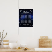 6 Tabelle Celestis Wedding Stars Moon Seating Char Poster (Küche)
