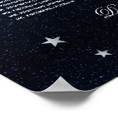 6 Tabelle Celestis Wedding Stars Moon Seating Char Poster (Ecke)