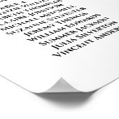 6 Tabelle Chic Silver Blühe Hochzeitsstift Poster (Ecke)