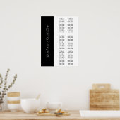 6 Tabelle | Einfache elegante Hochzeitsstift Poster (Küche)