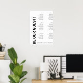 6 Tabelle Einfache White Wedding Chart Poster (Heimbüro)