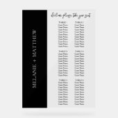 6 Tabelle | Elegante moderne Hochzeitssitzkarte Acrylschild (Vorderseite)