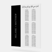 6 Tabelle | Elegante moderne Hochzeitssitzkarte Acrylschild (Winkel)