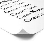 6 Tabelle | Elegante moderne Hochzeitssitzkarte Poster (Ecke)