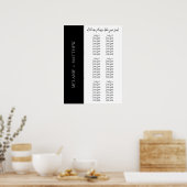 6 Tabelle | Elegante moderne Hochzeitssitzkarte Poster (Küche)