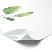 6 Tabelle Eukalyptus Grüne Hochzeitsstift Poster (Ecke)