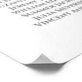 6 Tabelle Lila und grau Hochzeitsstift Poster (Ecke)