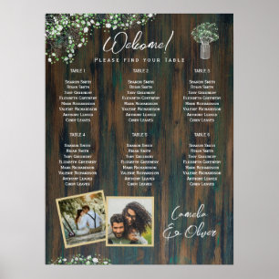 6 Tabelle Rustikales Gypsophila FOTO Seatekartenfo Poster