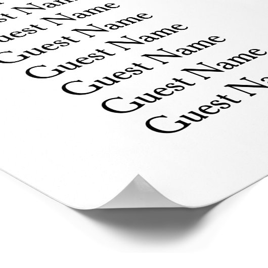 6 Tabelle Wasserfarbenekalyptus Hochzeitstabelle Poster (Ecke)