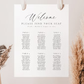 6 Tabellen - Übersicht über die Sitzplätze Poster