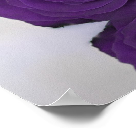 6 Table Elegante Royal Lila Rose Seating Chart Poster (Ecke)