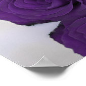 6 Table Elegante Royal Lila Rose Seating Chart Poster (Ecke)