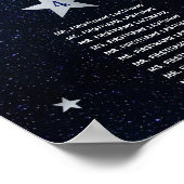 6 Table Sky Stars Celestial Wedding Seating Chart Poster (Ecke)