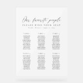 6 Tables Favorite People Acrylic Seating Chart Acrylschild (Vorderseite)