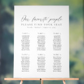 6 Tables Favorite People Acrylic Seating Chart Acrylschild (Neutral)