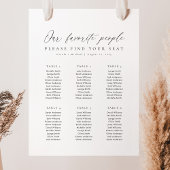 6 Tables Favorite People Acrylic Seating Chart Acrylschild