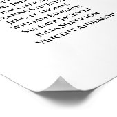 6 Tafelweiße Boho Bläsertafel - Begrüßungstafel Poster (Ecke)