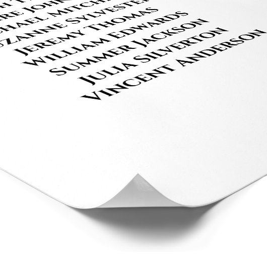 6 Tafelweiße Boho Bläsertafel - Begrüßungstafel Poster (Ecke)