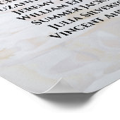 6 Tafelweiße Reflektionen Hochsitzdiagramm Poster (Ecke)