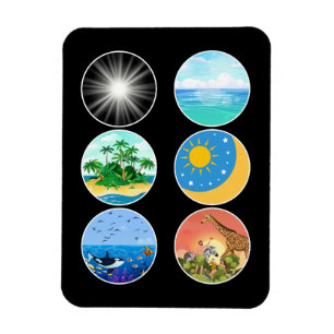 6 Tage der Schöpfung - Genesis 1-2 Schullehrer Magnet