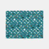 6 Tauben-Zucht Fleecedecke (Vorderseite (Horizontal))