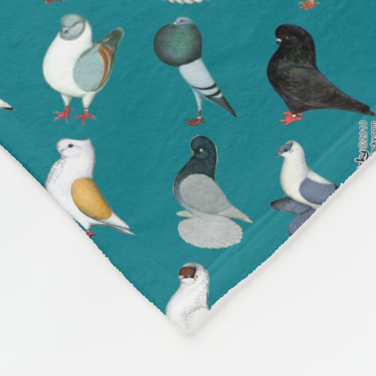 6 Tauben-Zucht Fleecedecke (Ecke)