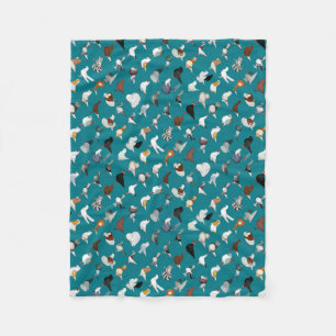 6 Tauben-Zucht Fleecedecke