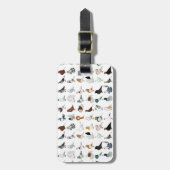 6 Tauben-Zucht Gepäckanhänger (Vorderseite vertikal)