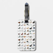 6 Tauben-Zucht Gepäckanhänger (Rückseite vertikal)