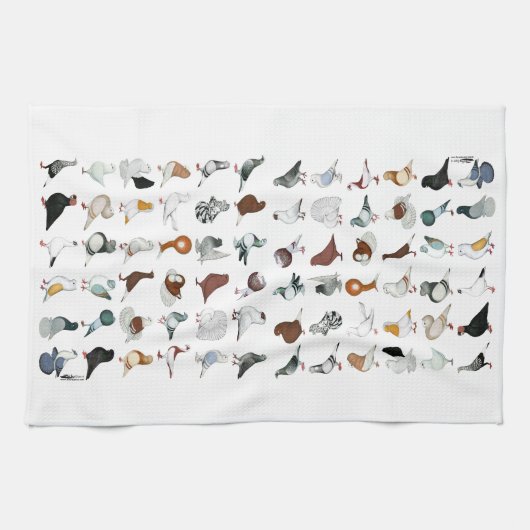 6 Tauben-Zucht Handtuch (Horizontal)