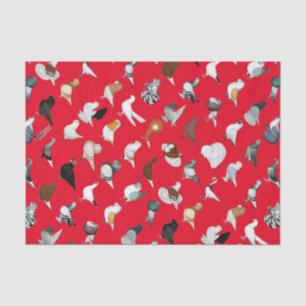 6 Tauben-Zucht Seidenpapier