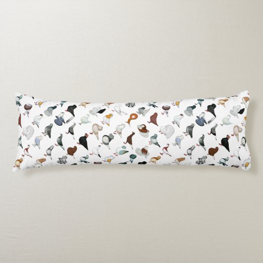 6 Tauben-Zucht Seitenschläferkissen (Vorderseite)