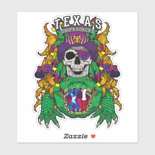 6" Texas ShipRockers Vinyl Sticker (Blatt)