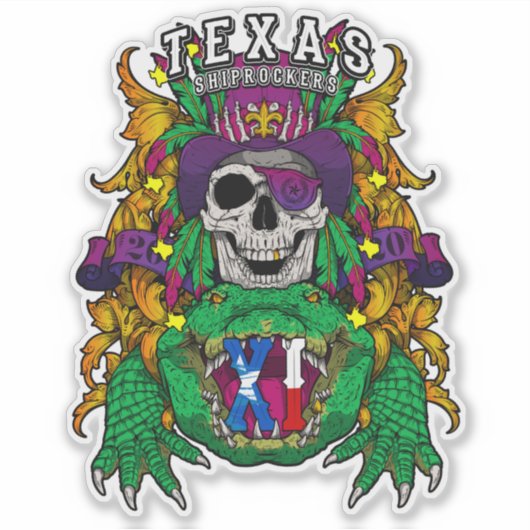6" Texas ShipRockers Vinyl Sticker (Vorderseite)