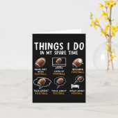 6 Things I Do In My Spare Time American Football H Karte (Gelbe Blume)