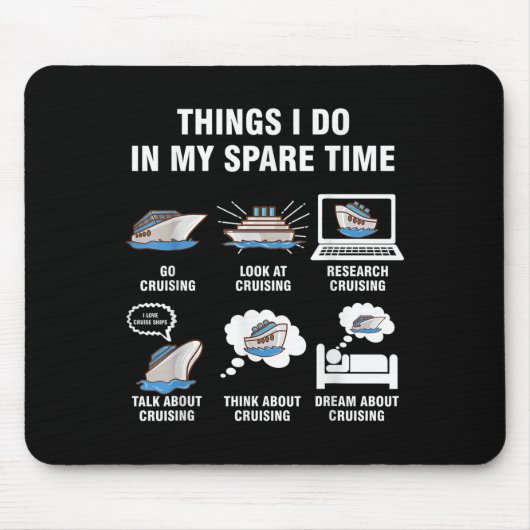 6 Things I Do In My Spare Time - Cruising Lovers Mousepad (Vorne)