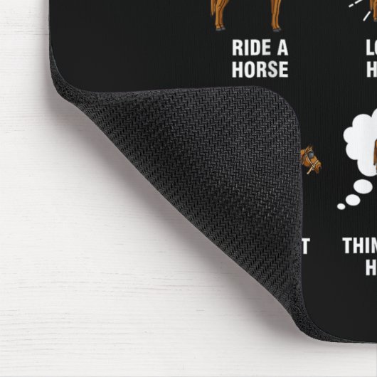 6 Things I Do In My Spare Time - Horse Riding Mousepad (Ecke)