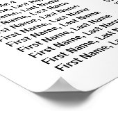 6-Tisch-Hochzeitskarte aus Goldfolie Poster (Ecke)