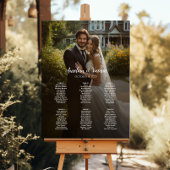 6 Tische elegantes Foto Hochzeitskarte Poster