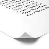 6 Tische Grüne elegante Hochzeitssitzkarte Poster (Ecke)