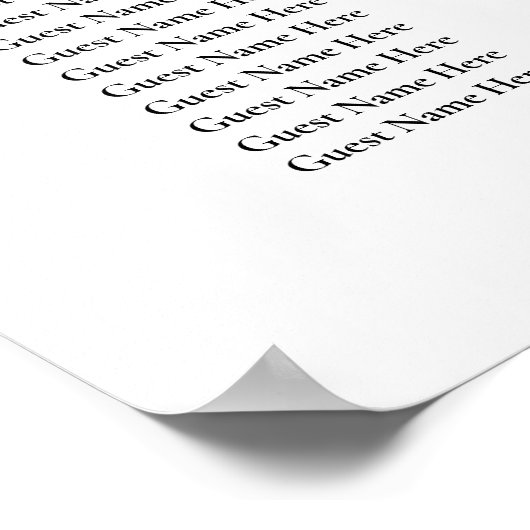 6 Tische Grüne elegante Hochzeitssitzkarte Poster (Ecke)