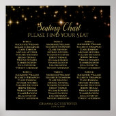 6 Tischschimmernde Glitzern Hochsitzdiagramm Poster (Vorne)