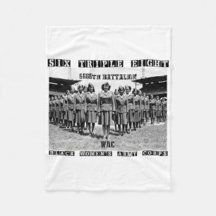 6 Triple 8 Schwarzes Frauen-Armeekorps 6888th Char Fleecedecke