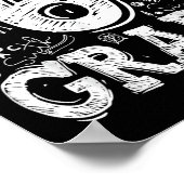 6. Typografie-Team Kinder Lehrerin zurück Poster (Ecke)