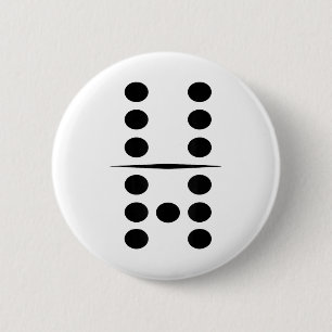 6 und 7 Domino-Kachel Lustige Gruppe 67 Dominos Ko Button