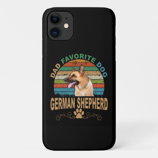 6 Vater Lieblingshund Deutscher Hirte Case-Mate iPhone Hülle (Rückseite)