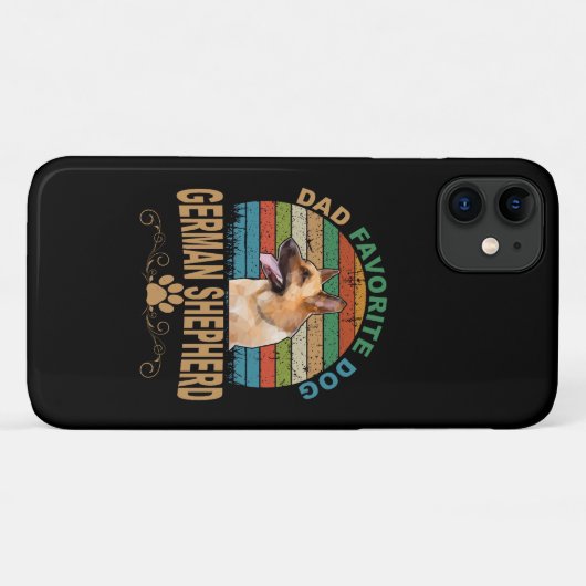 6 Vater Lieblingshund Deutscher Hirte Case-Mate iPhone Hülle (Rückseite (Horizontal))