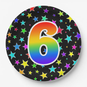 6. Veranstaltung: Bold, Fun, Colorful Rainbow 6 Pappteller