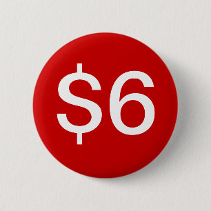 $6 Verkäufer/Verkaufs-Knopf Button